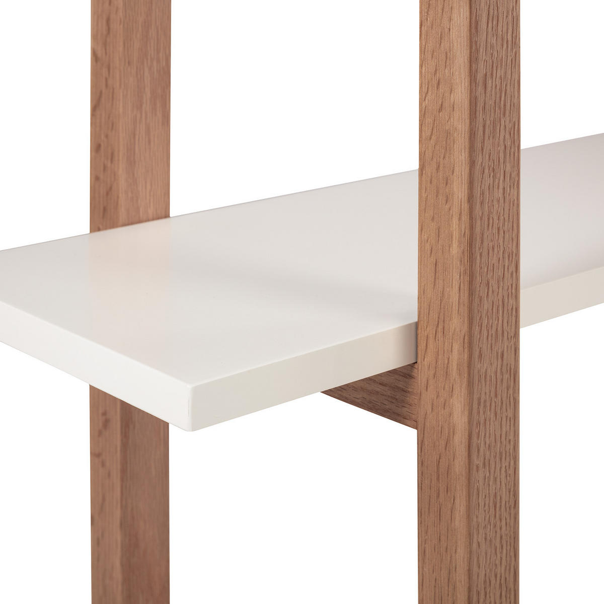 BÜCHERREGAL - Eiche teilmassiv, Weiß / Eiche - Weiß, Holzwerkstoff (110/190/28cm) - home24