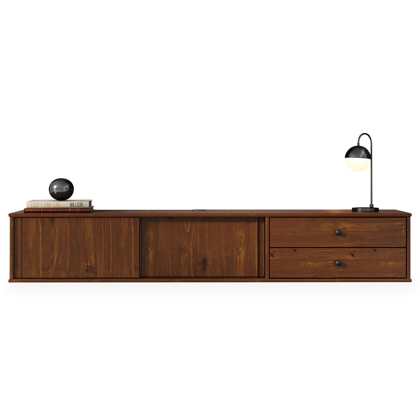 LOWBOARD SIMONA Kastanie - Kastanienfarben, Holz (175/31/34cm) - IDIMEX