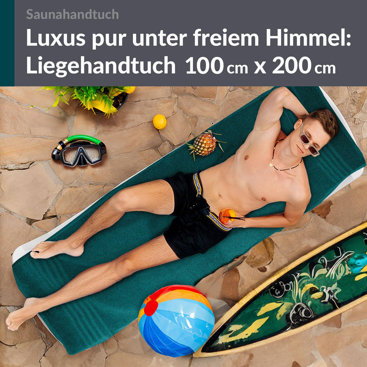 BADETUCH London Opal Grün 100x200 cm - Opal, Textil (100/200cm) - Lashuma