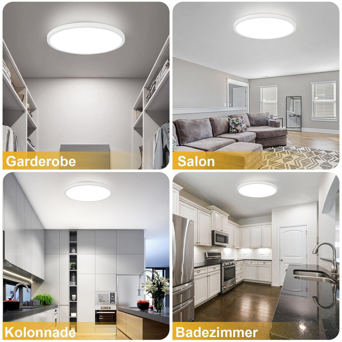 LED-DECKENLEUCHTE Hammer 30 cm - Weiß, Kunststoff (30/30/2.5cm) - Nettlife