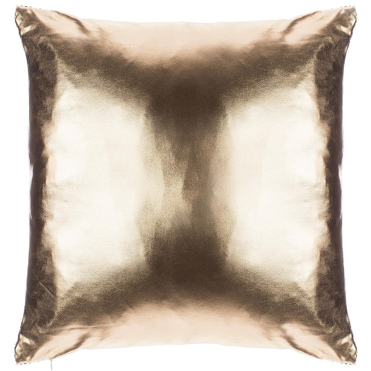 DEKOKISSEN 2er-Set Gold 45/45 cm Aster - Goldfarben, Textil (45/45cm) - Beliani