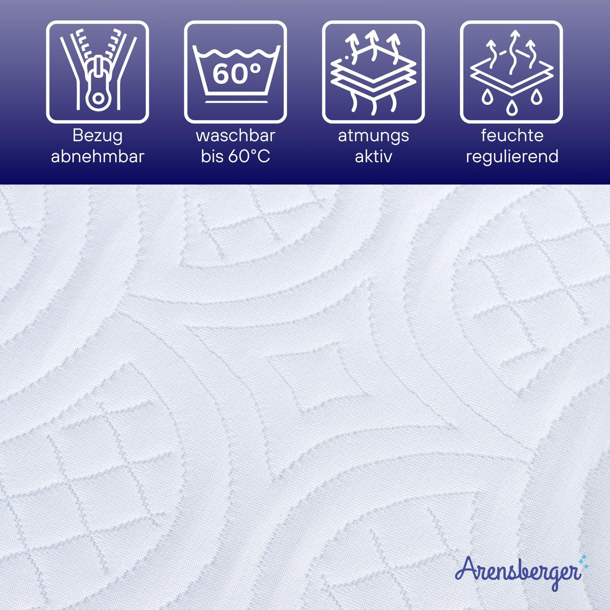 GEL-MATRATZE ANNA, Höhe 13cm, 120x200cm - Weiß, Textil (120/200cm) - Arensberger