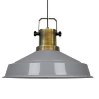 PENDELLEUCHTE Asletl Metall 41/28 cm - Grau, Metall (28/41/28cm) - Bamyum