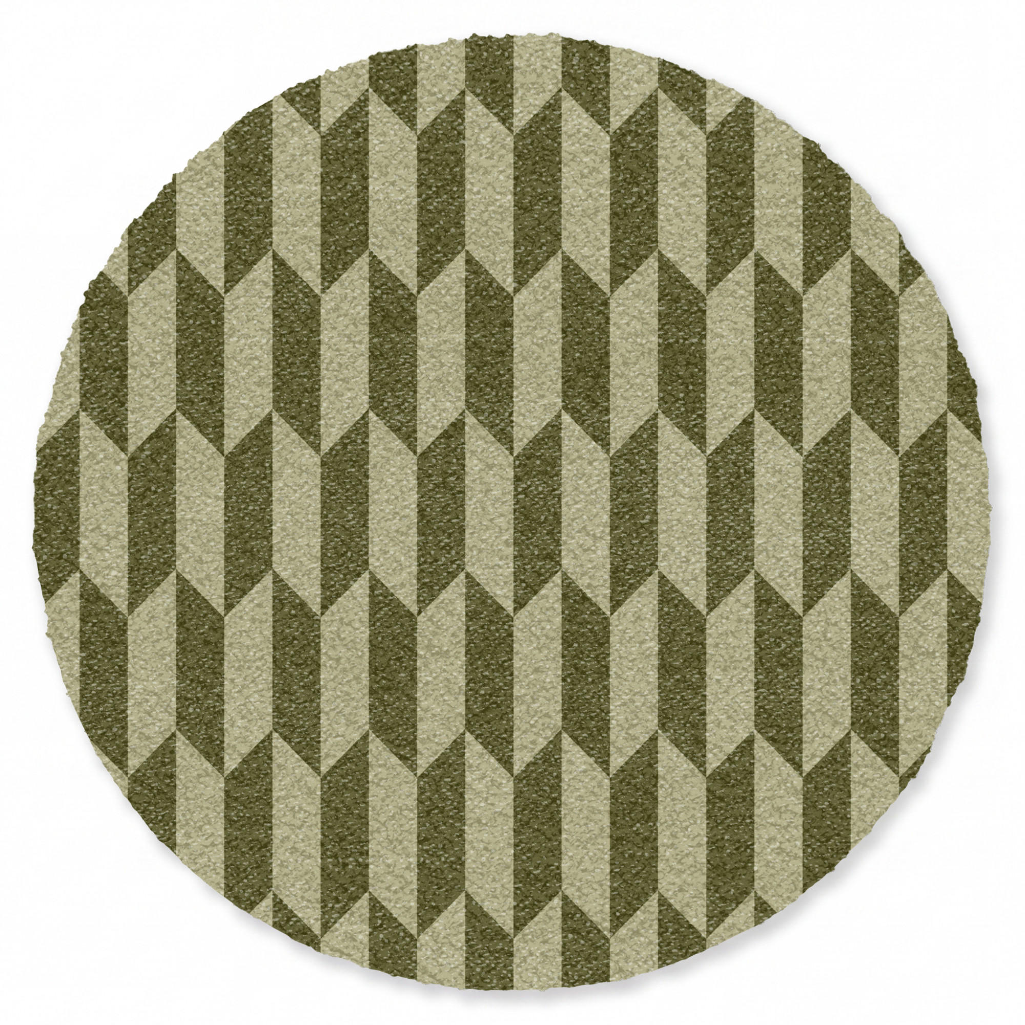 FUSSMATTE Muster - Abstrakt - Grün - Flugzeuge Flurteppich 90x90 cm - Olivgrün, Kunststoff/Textil (90/0.4cm) - MuchoWow