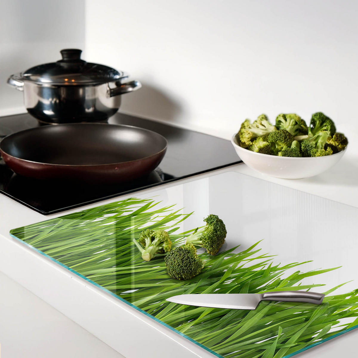 GLASPLATTE 60x52 cm Gras - Grün, Glas (60/0.4/52cm) - TULUP