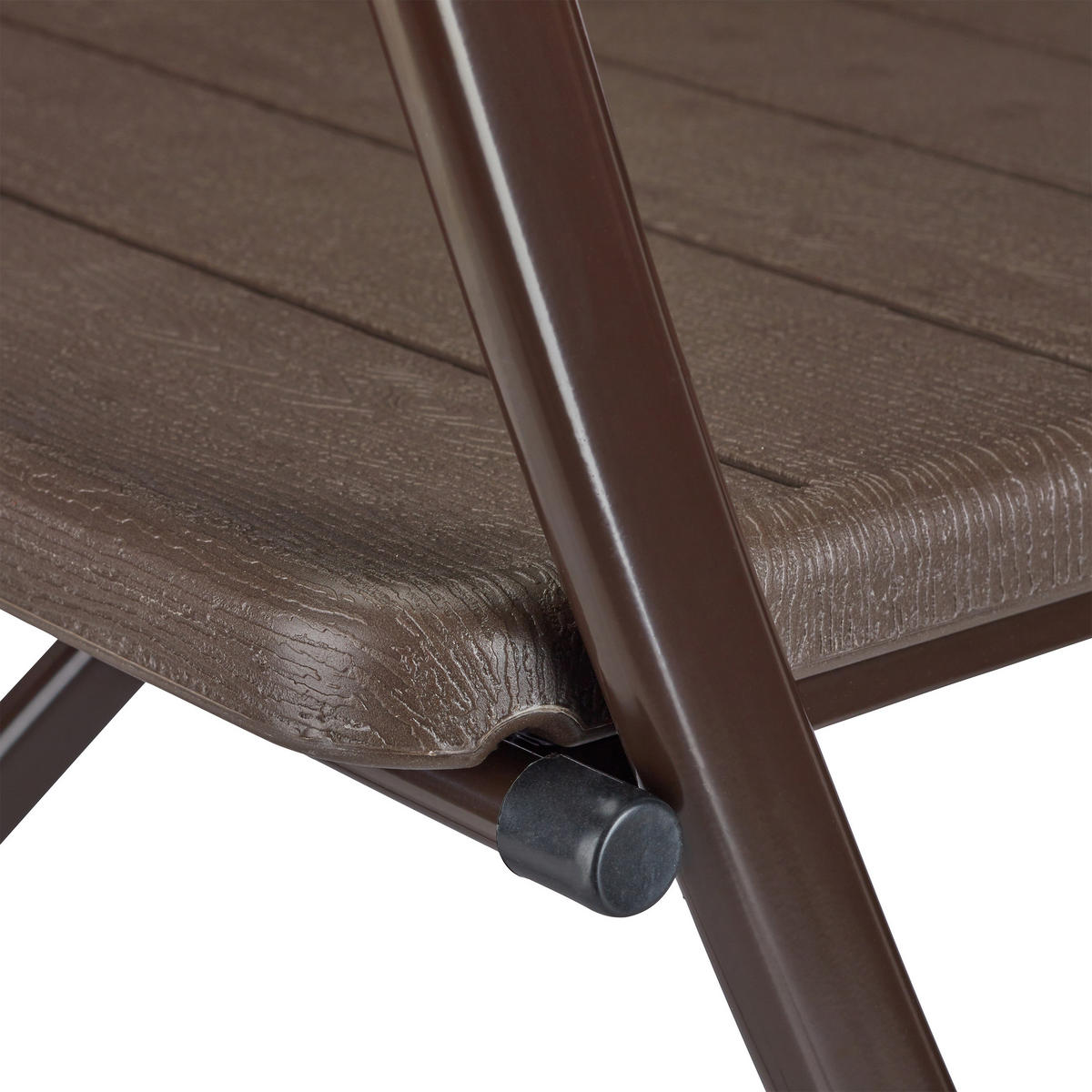 2XGARTENSTUHL - Braun, Kunststoff/Metall (43.5/82/47cm) - Relaxdays