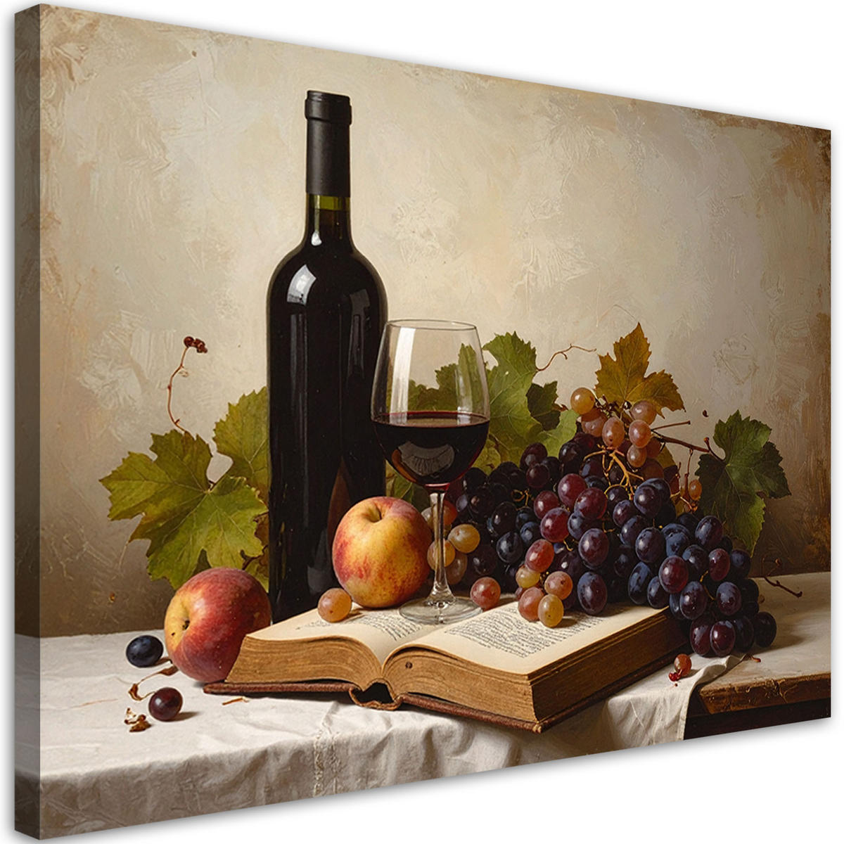 LEINWANDBILD Essen & Trinken 120x80cm - Braun, Textil (120/80cm) - Feeby