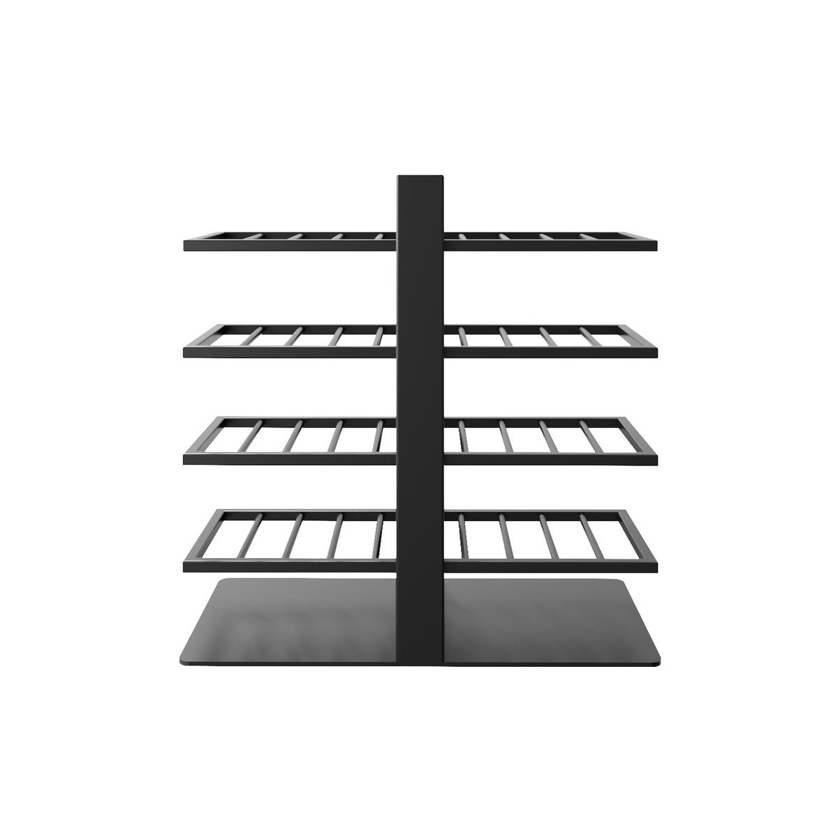 WEINREGAL Corse Metall,Schwarz, Für 40 Weinflaschen 80/80/30cm - Schwarz, Metall (30/80/80cm) - Metalo Pro