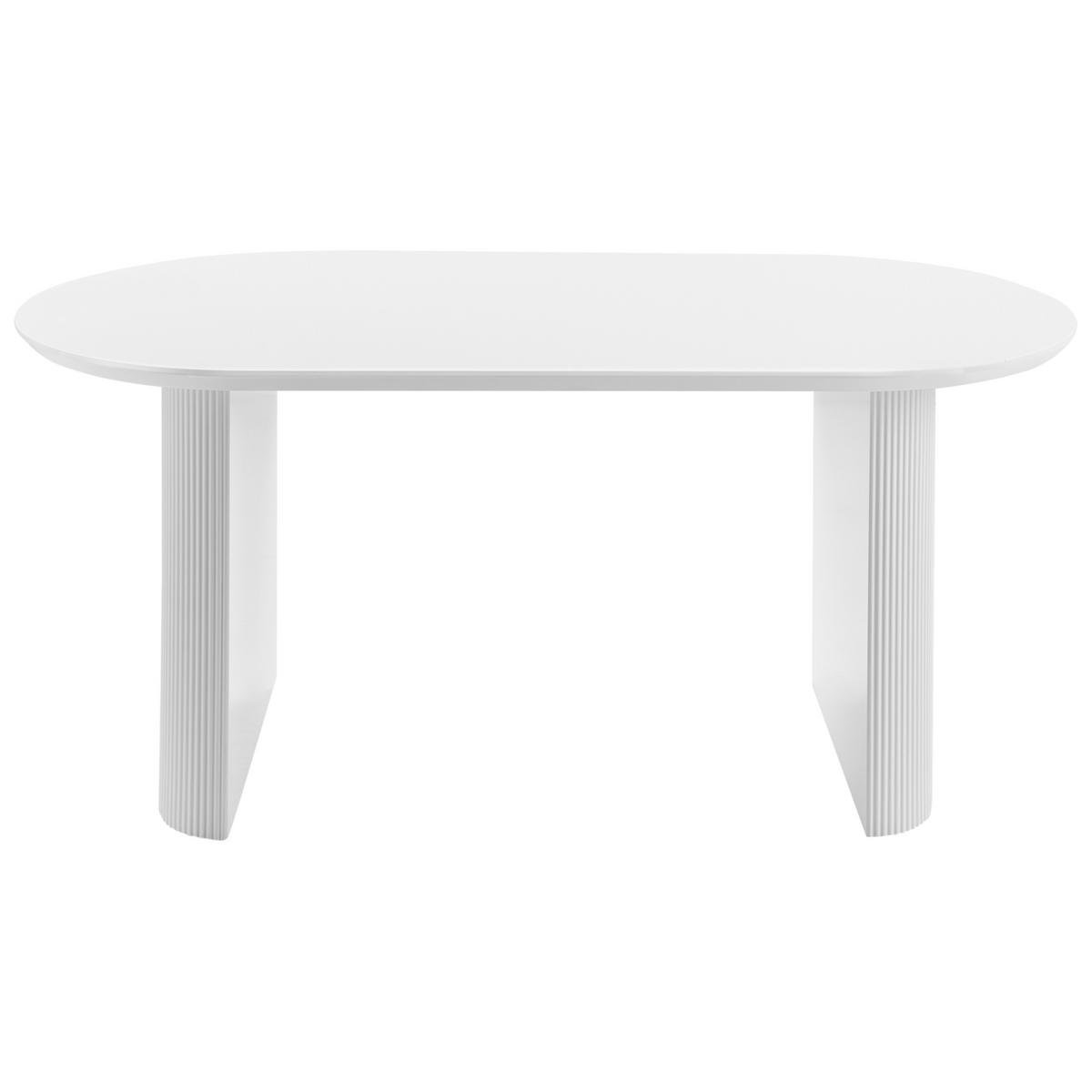 ESSTISCH Weiß Moberly - Weiß, Holzwerkstoff (180/90/76cm) - Beliani