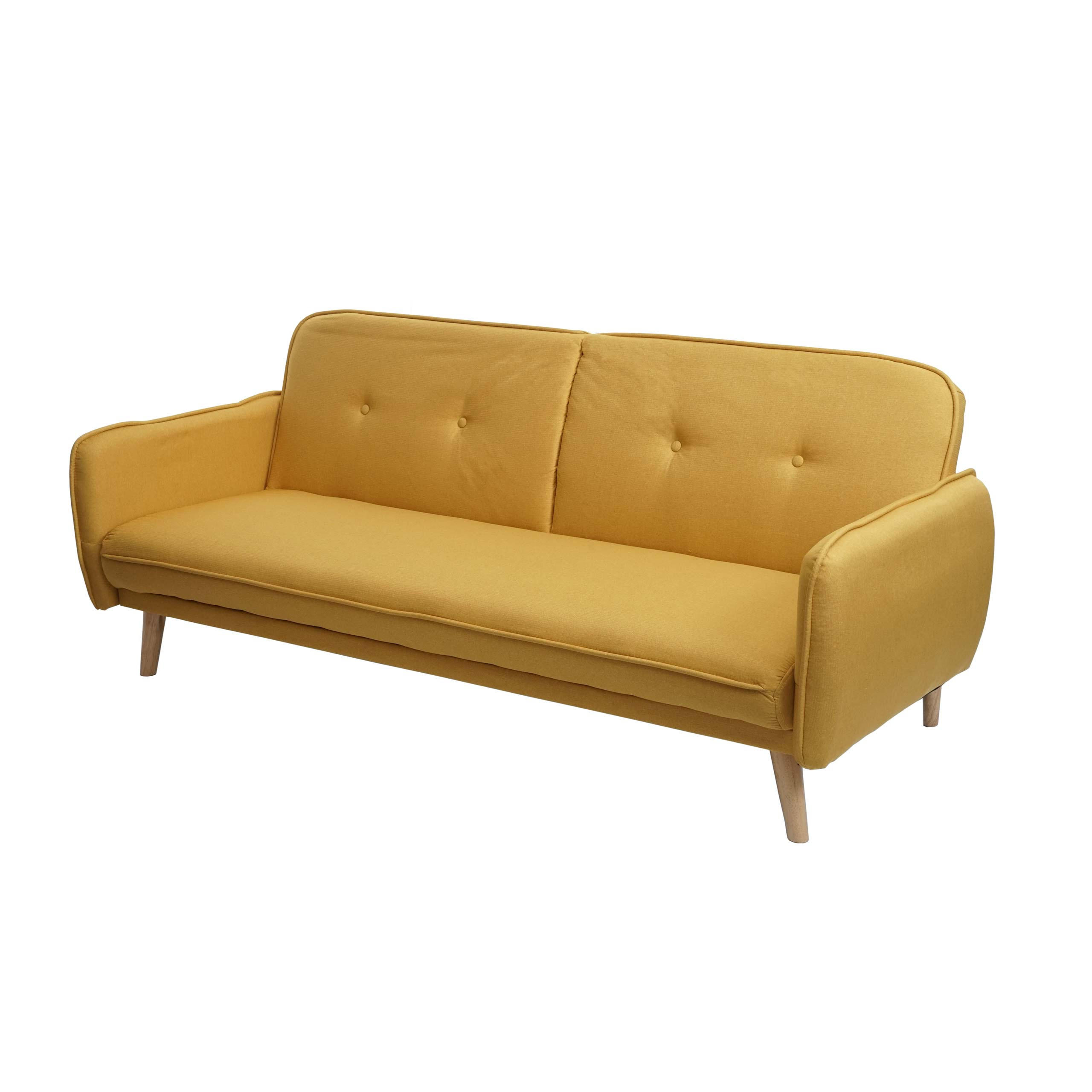 SCHLAFSOFA Gelb - Gelb, Textil (185/78/85cm) - MCW