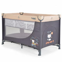 REISEBETT Tommy, 2 Ebenen beige Faltmatratze Seiteneingang Tragetasche Laufstall - Beige, Kunststoff (60/120cm) - Moni