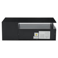 COUCHTISCH DE-141 mit LED Schwarz - Schwarz, Holzwerkstoff (50/100/35cm) - ComfortXL