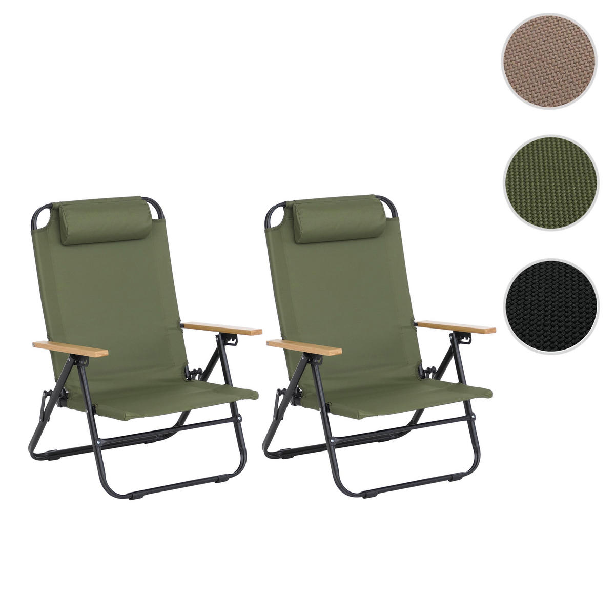 CAMPINGSTUHL Grün - Grün, Metall (61/85/67cm) - MCW
