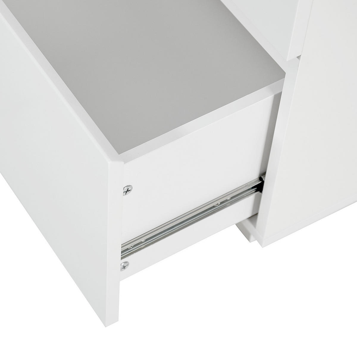 KOMMODE - Inkl. Beleuchtung - Eichefarben/Weiß, Holzwerkstoff (73/113/40cm) - home24