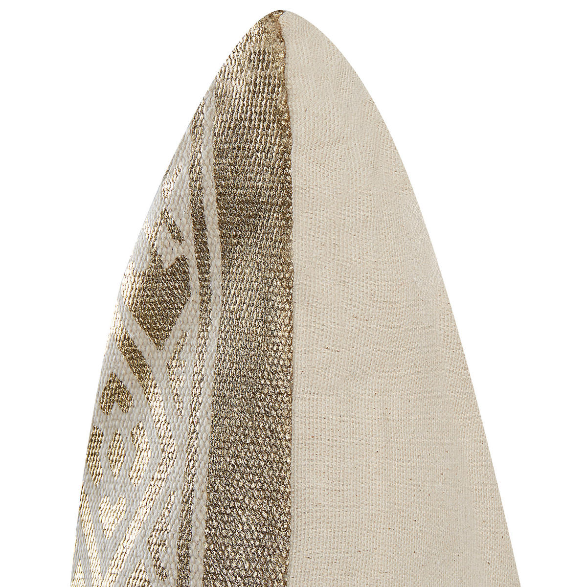 DEKOKISSEN 2er-Set Gold 50/50 cm Oujda - Goldfarben, Naturmaterialien/Textil (50/50cm) - Beliani