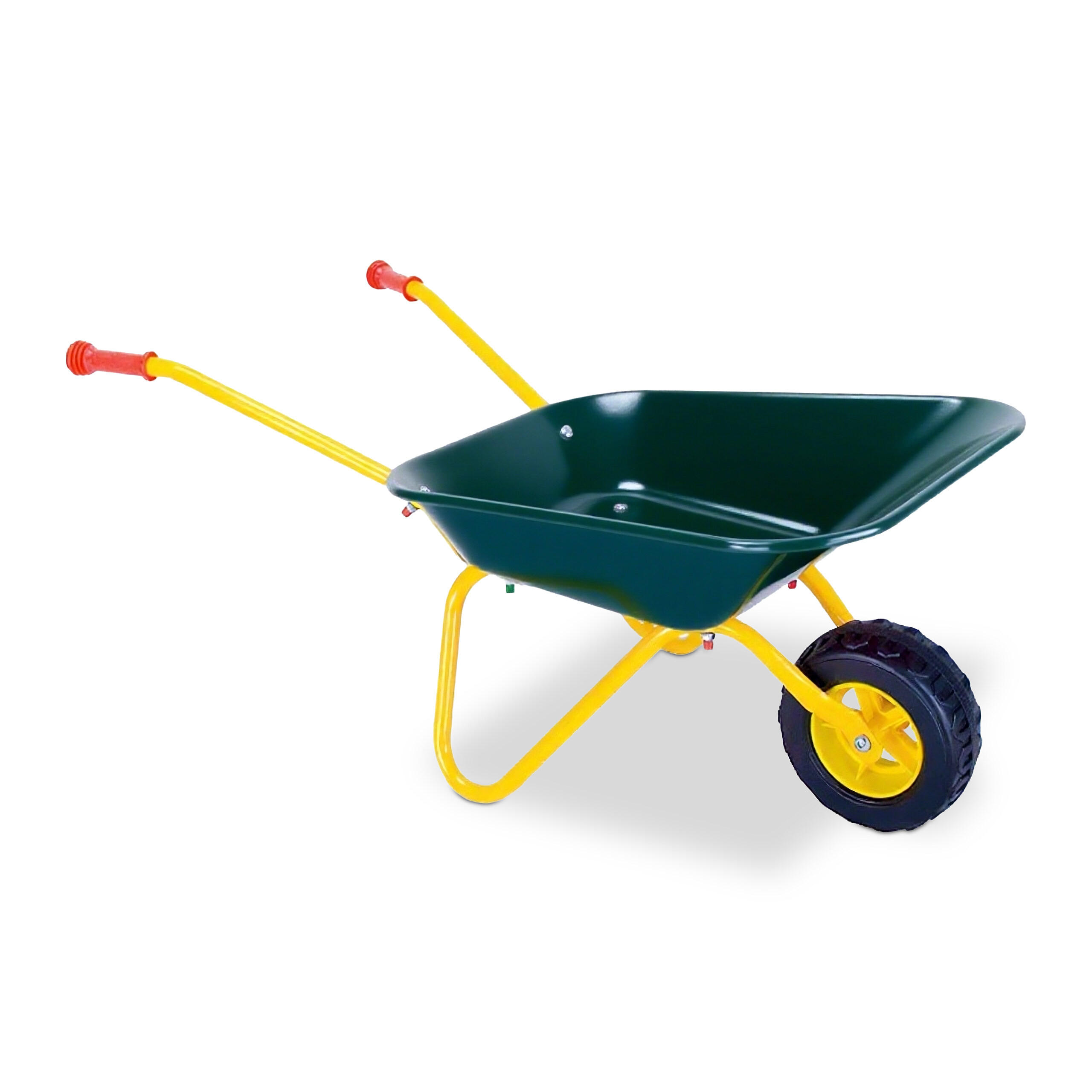 KINDER-SCHUBKARRE - Dunkelgrün, Kunststoff/Metall (74/43/36cm) - Relaxdays