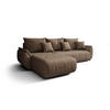 ECKSOFA mit Schlaffunktion TOKYO R Monolith 09 Rechts - Braun, Textil (280/185cm) - Bedante