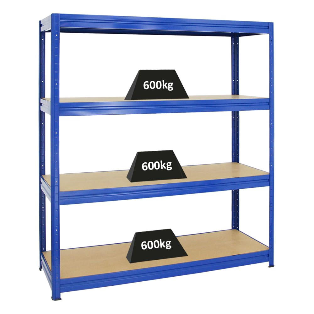 SCHWERLASTREGAL Dino 180x160x60 cm Fachlast 600 kg Blau - Blau, Metall (160/180/60cm) - PROREGAL