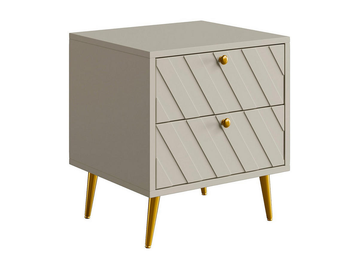 NACHTTISCHE 2er-Set - 2 Schubladen - Beige - TEODA - Beige, Holz (45/40/49.5cm) - Vente-Unique