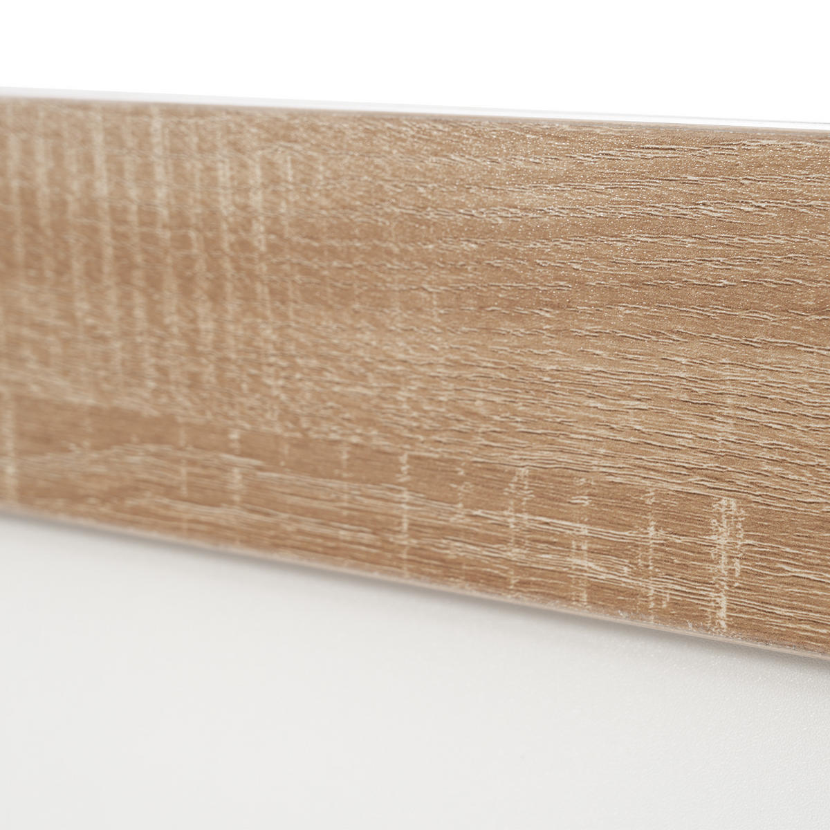 DOPPELBETT 180/200 cm DE-00210, in Sonoma Eiche/Weiß, Kopfteil - Weiß, Holz (180/200cm) - ComfortXL