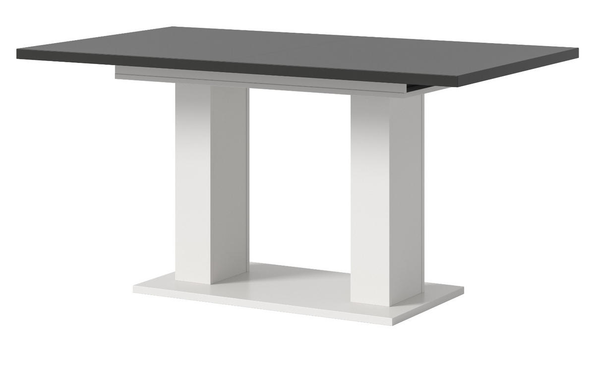 ESSTISCH weiß, grau, Küchentisch ausziehbar 150 - 190 cm - Weiß/Grau, Holzwerkstoff/Metall (150/90/76cm) - Inn.Furn