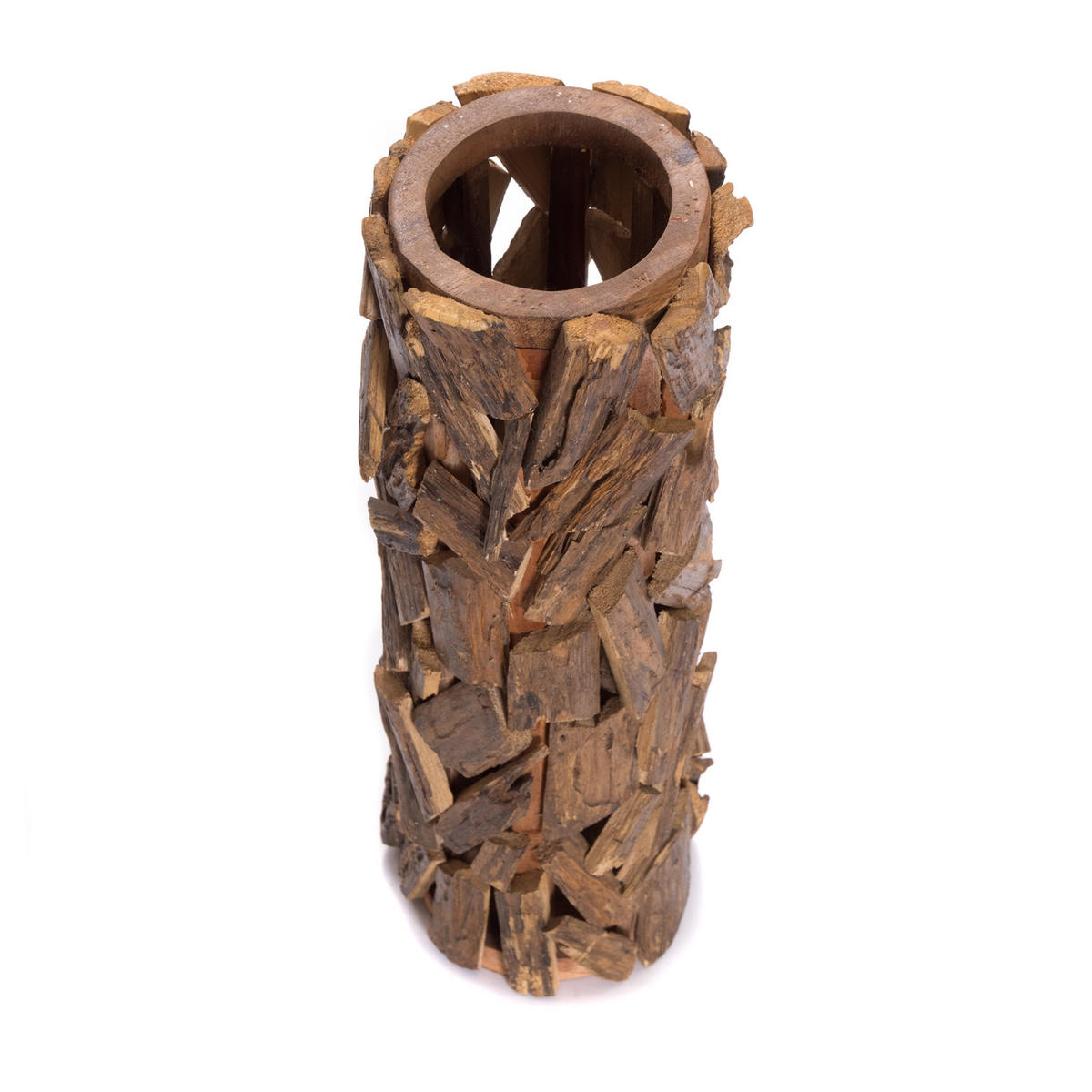 SÄULE Vela 58x23 cm, Teak Massivholz - Naturfarben, Holz (23/23/58cm) - CREEDWOOD