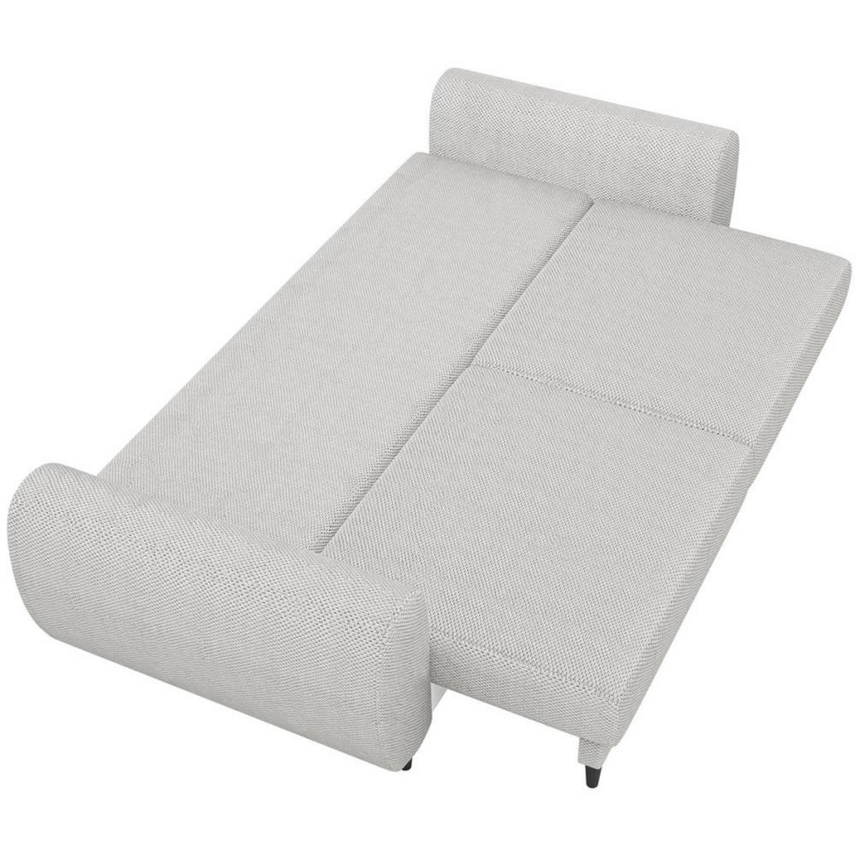 3-SITZER SCHLAFSOFA Cortez silber - Silberfarben/Schwarz, Textil (251/76/95cm) - Beautysofa