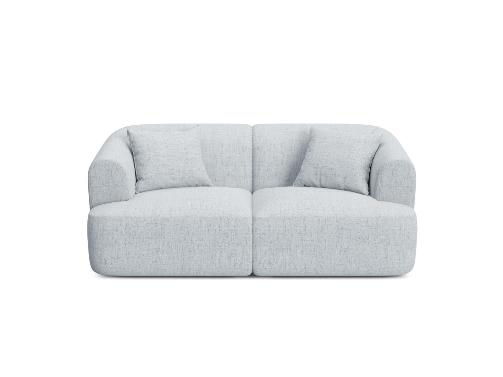 MODULARES-SOFA Campi aus strukturiertem Stoff hellgrau 2 Sitzplätze - Hellgrau, Textil (90/70/180cm) - Cosmopolitan Design