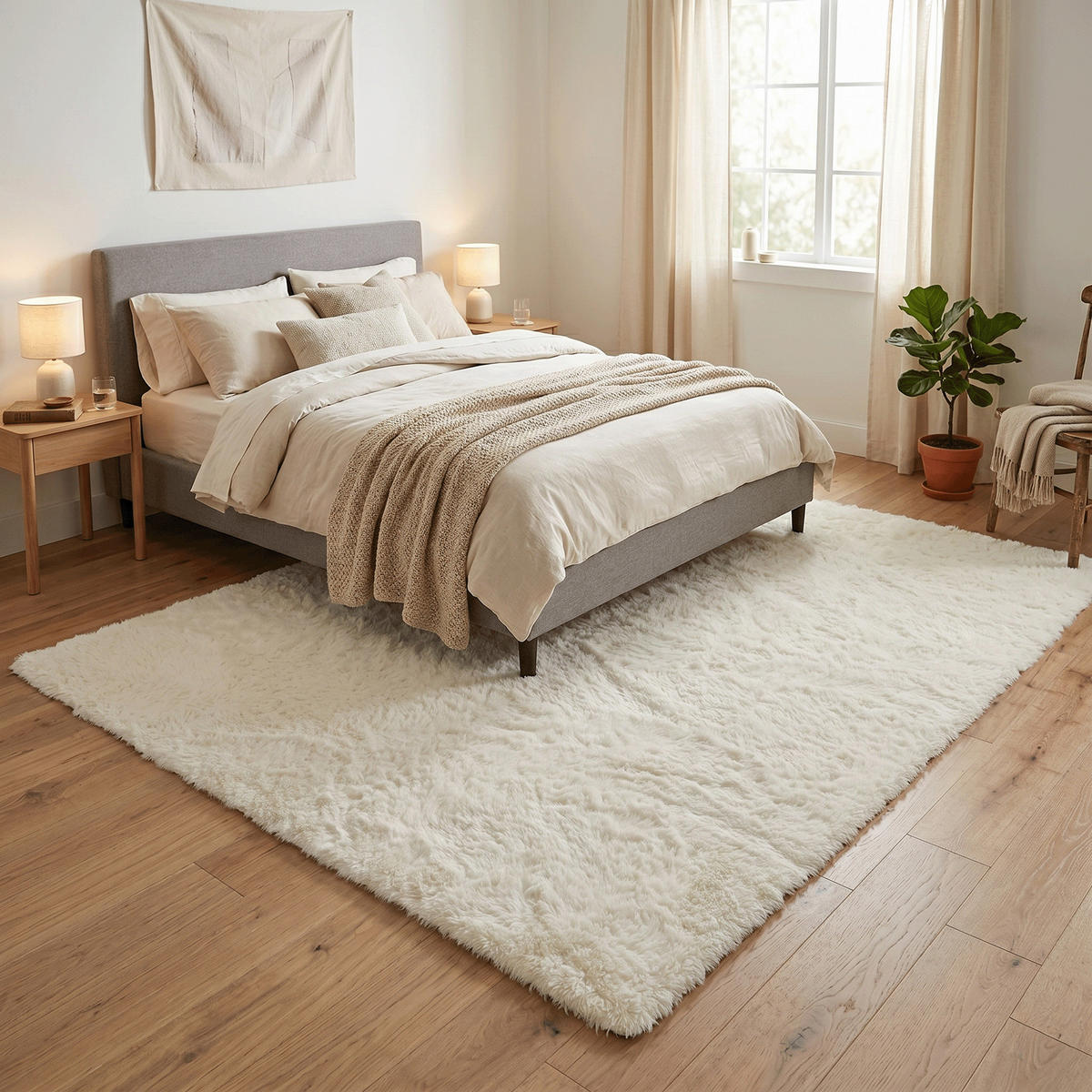 HOCHFLOR SHAGGY TEPPICH FLUFFY - Creme, Textil (120/170cm) - Pergamon