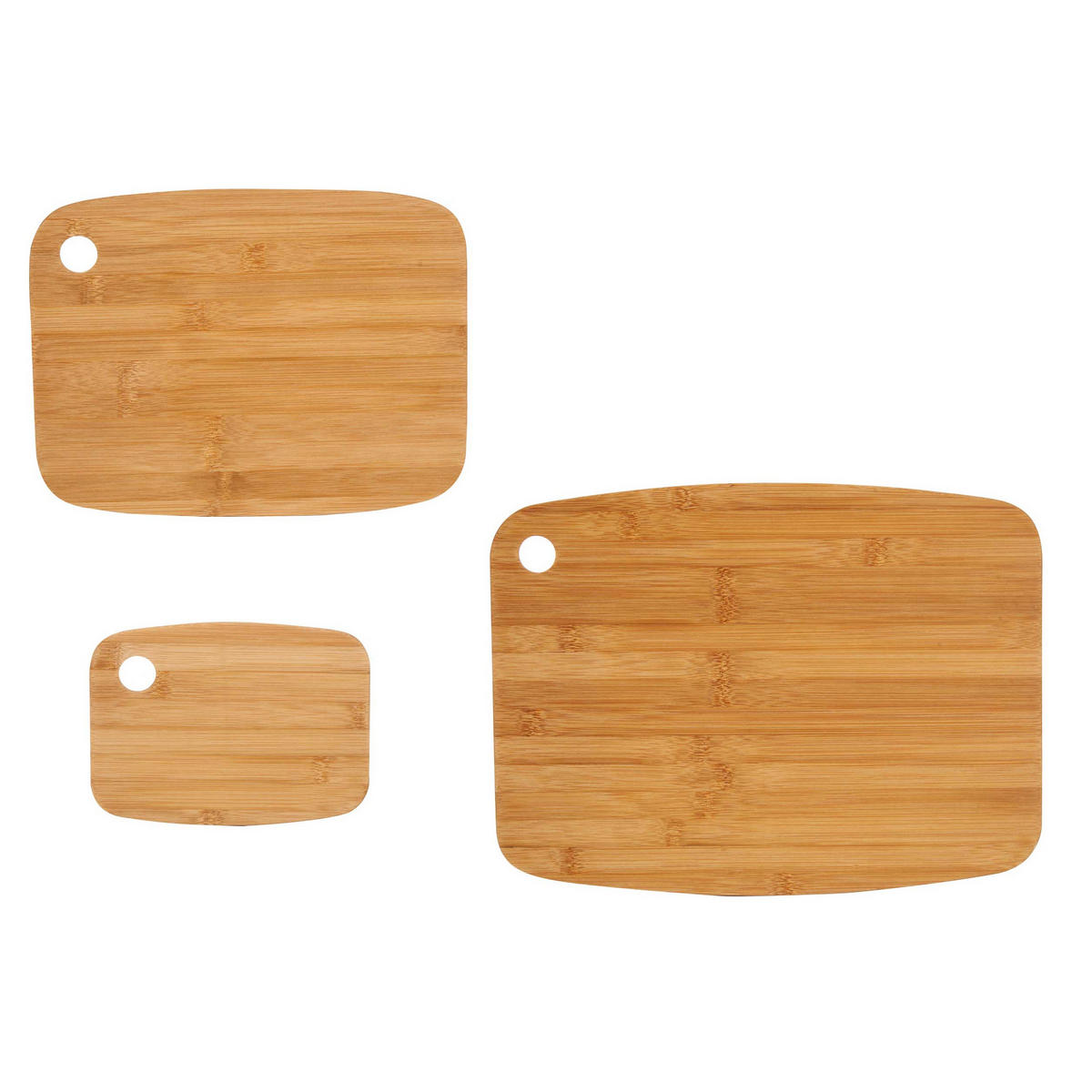 SCHNEIDEBRETTER Bambus Vexa 3er-Set - Braun, Naturmaterialien (27/36.5cm) - Kinvara