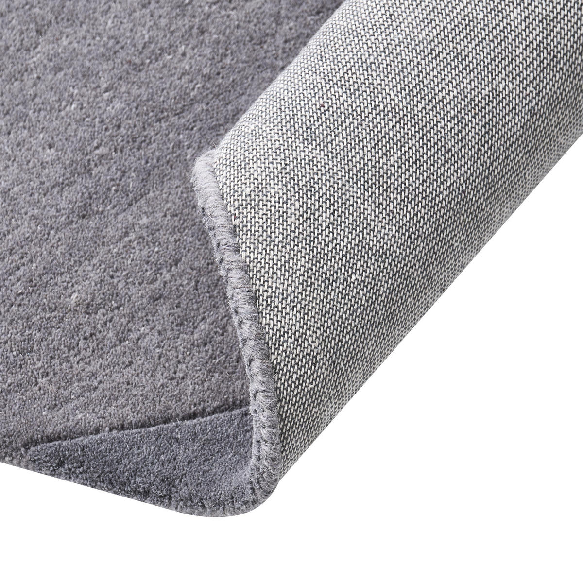 TEPPICH Grau 160/160 cm Wolle Mysuru - Grau, Textil (160/160cm) - Beliani