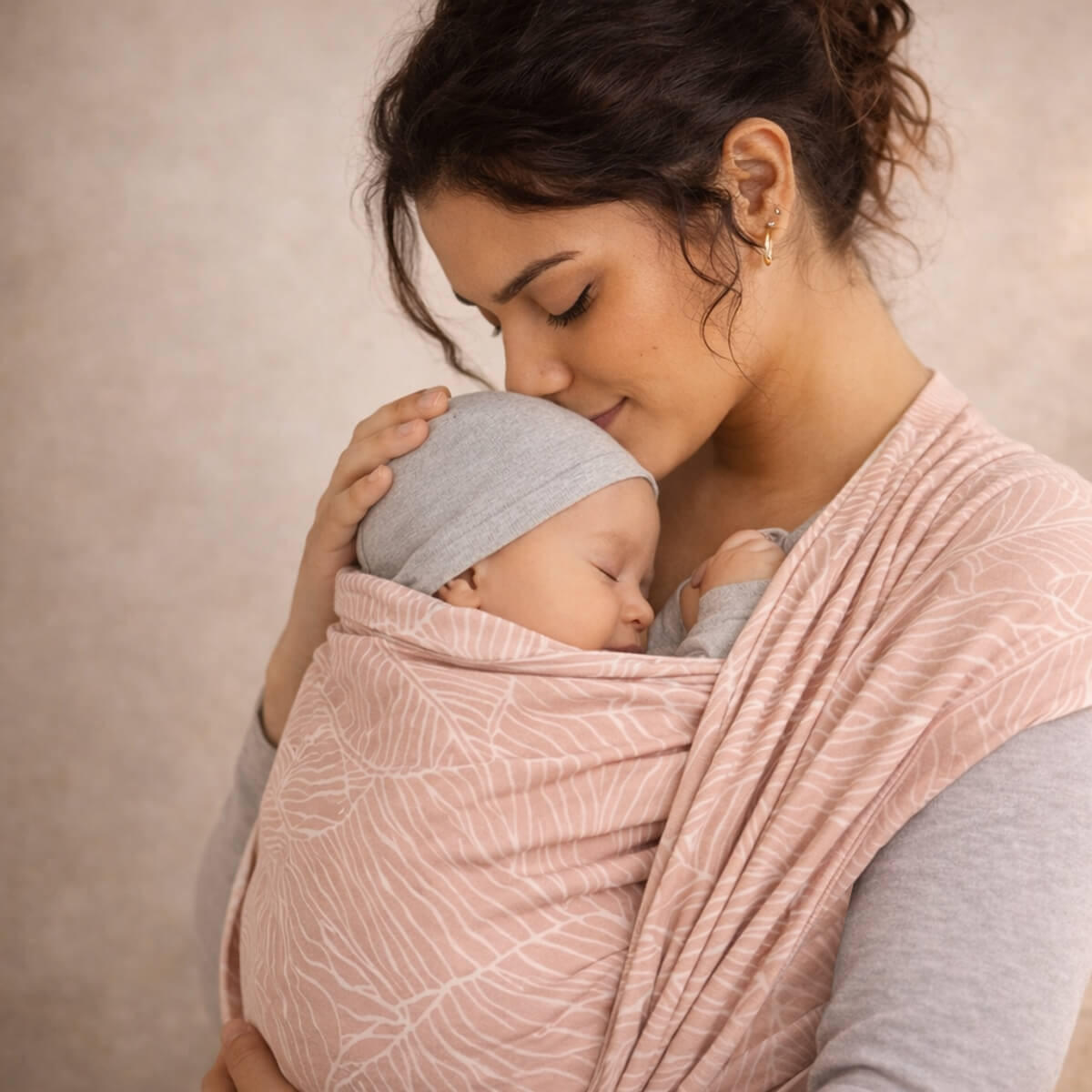 BABYTRAGETUCH Gewebtes Tragetuch kbA - Rosa, Textil (70/0.1/540cm) - Hoppediz