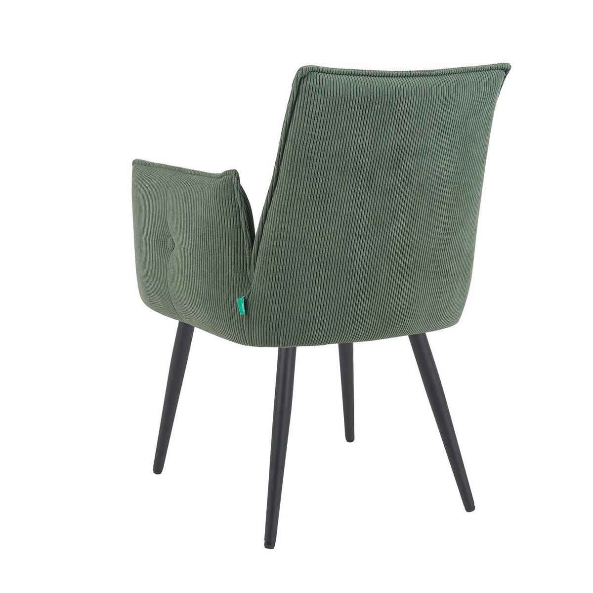 ESSZIMMERSTUHL Mika-Ayla - Schwarz/Grün, Textil/Metall (60/88/63cm) - DUBI Möbel