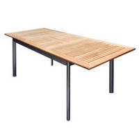 GARTENTISCH Monza - Anthrazit - 152∕210/89/75,5 cm - Dunkelgrau, Metall (152/89/75cm) - Lesli Living