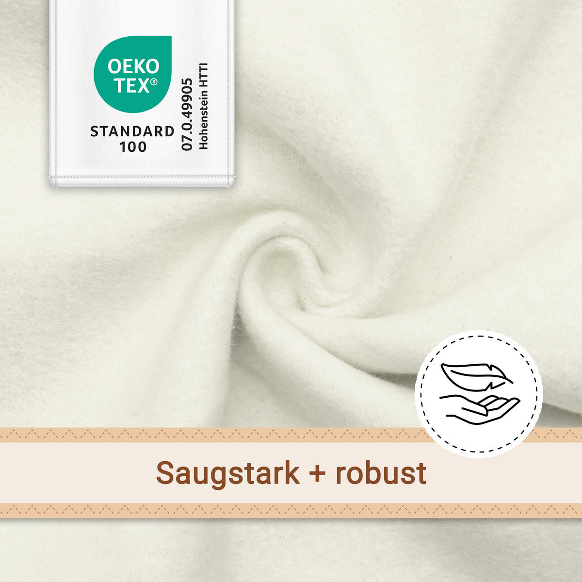 SPUCKTÜCHER, 5er-Set, 80x80 cm, 100% Baumwolle, Weiß - Weiß, Textil (80/80cm) - Zollner