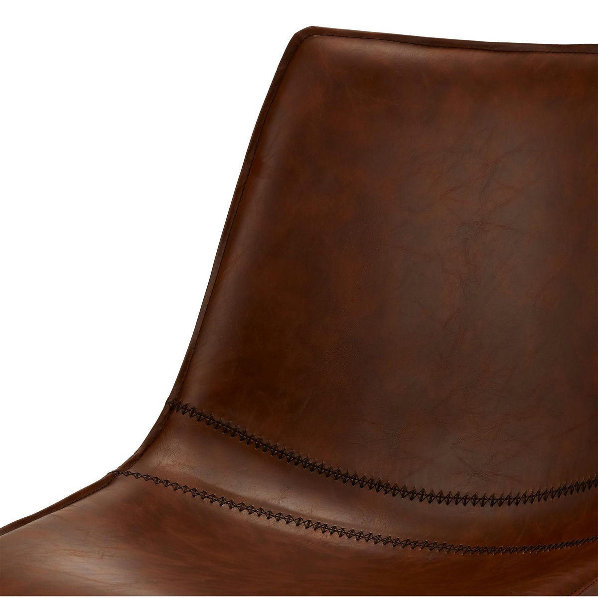 STUHL-SET 2 Stück in Kunstleder - Schwarz/Braun, Textil/Metall (48/85/57cm) - Furnhouse