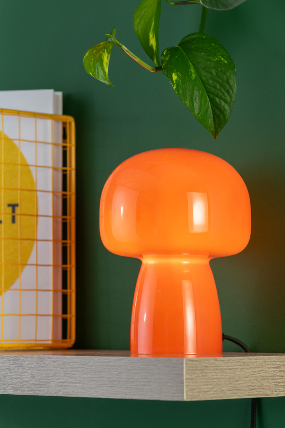 TISCHLAMPE Fervor Orange 15/15/20 cm - Orange, Glas (15/15/20cm) - Leitmotiv