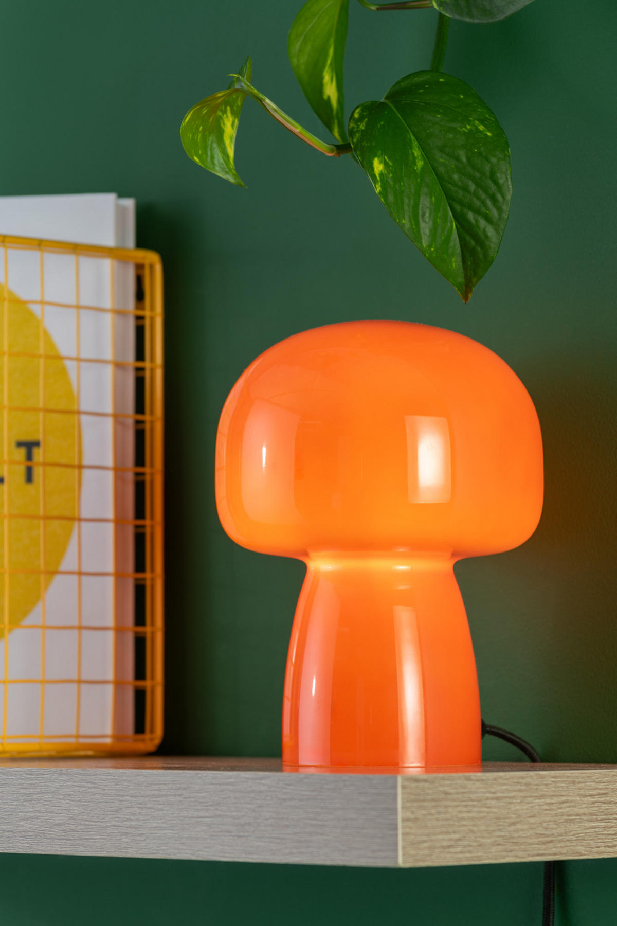 TISCHLAMPE Fervor Orange 15/15/20 cm - Orange, Glas (15/15/20cm) - Leitmotiv