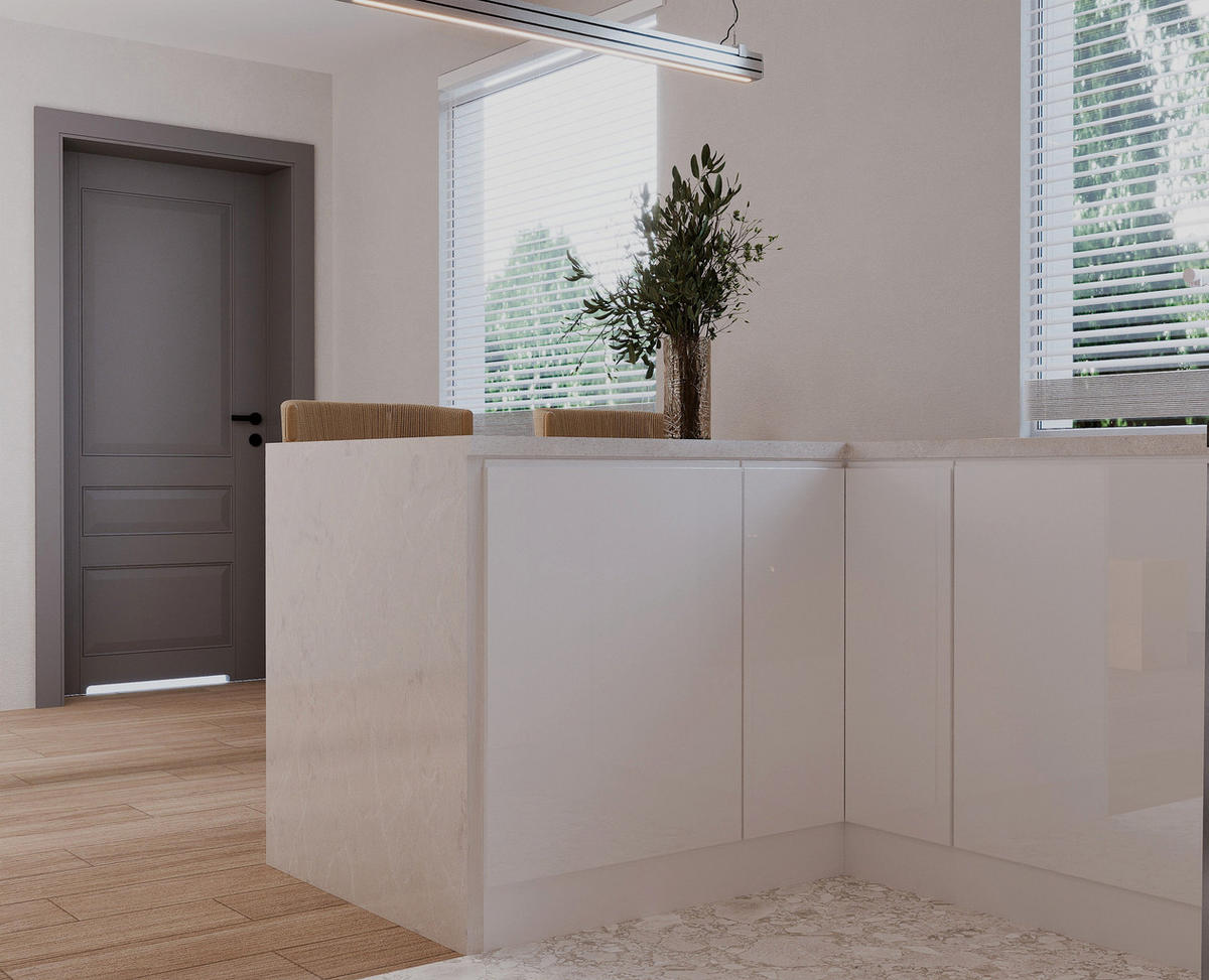 WINKELKÜCHE 360 × 240 × 150 cm Velora / Glanzia – KU-S58 – Artisan Eiche / Weiß - Weiß, Holzwerkstoff (360/212/58cm) - hi-markt