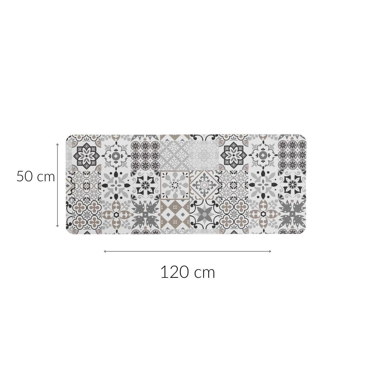 BADEMATTE Muster 50/120 cm - Beige/Grau, Textil (50/120cm) - Douceur d´intérieur