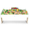 SPIELTISCH MIT HOLZEISENBAHN 90-tlg. Set Tisch Farbe Weiß - Weiß, Holzwerkstoff (57/98cm) - Coemo