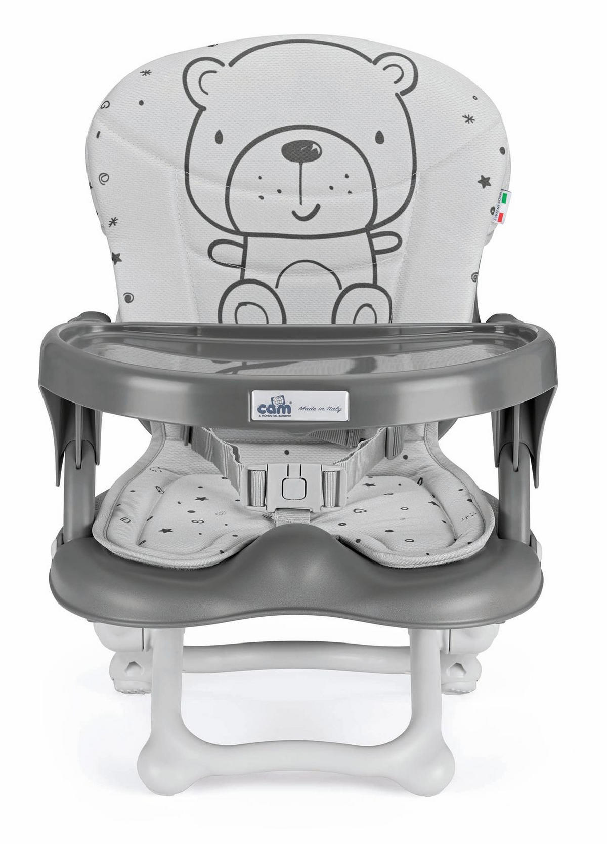 SITZERHÖHUNG für Kinder Smarty Pop | für 6-36 Monate | 4-fach höhenverstellbar | Grau | - Grau, Textil (37/13/110cm) - Cam il Mondo del Bambino S.p.A.