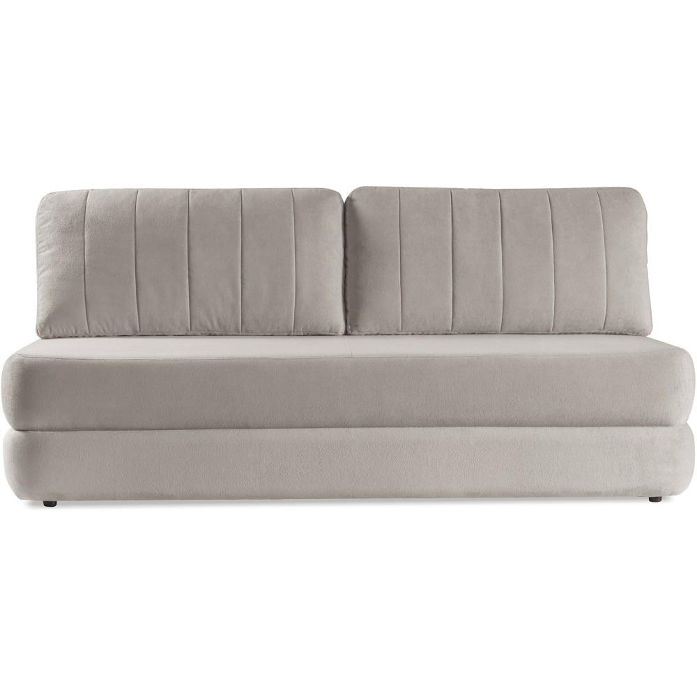 SCHLAFSOFA 3-Sitzer Orin mit Schlaffunktion, Beige - Beige/Schwarz, Textil (211/93/103cm) - Beautysofa