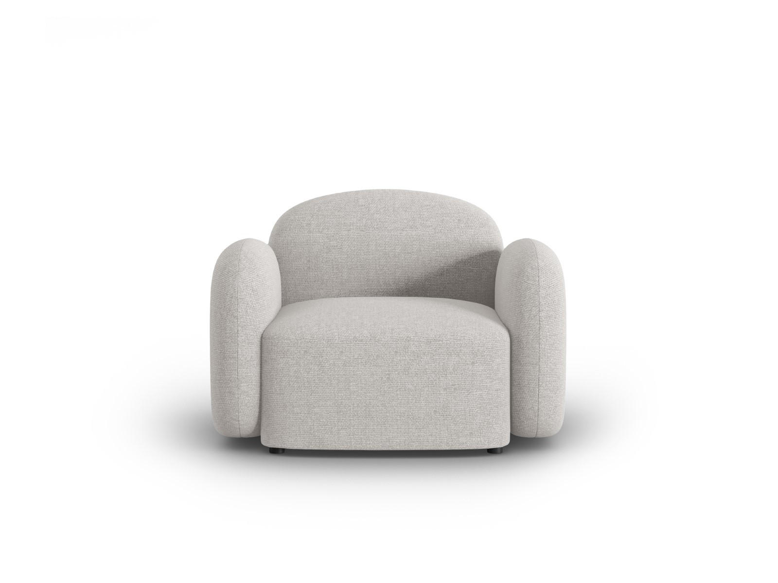 SESSEL Blair aus Chenille-Stoff silber meliert - Silberfarben, Textil (87/80/119cm) - Micadoni