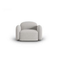 SESSEL Blair aus Chenille-Stoff silber meliert - Silberfarben, Textil (87/80/119cm) - Micadoni