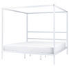 HIMMELBETT 180/200cm Weiß Lestards - Weiß, Metall (180/200cm) - Beliani