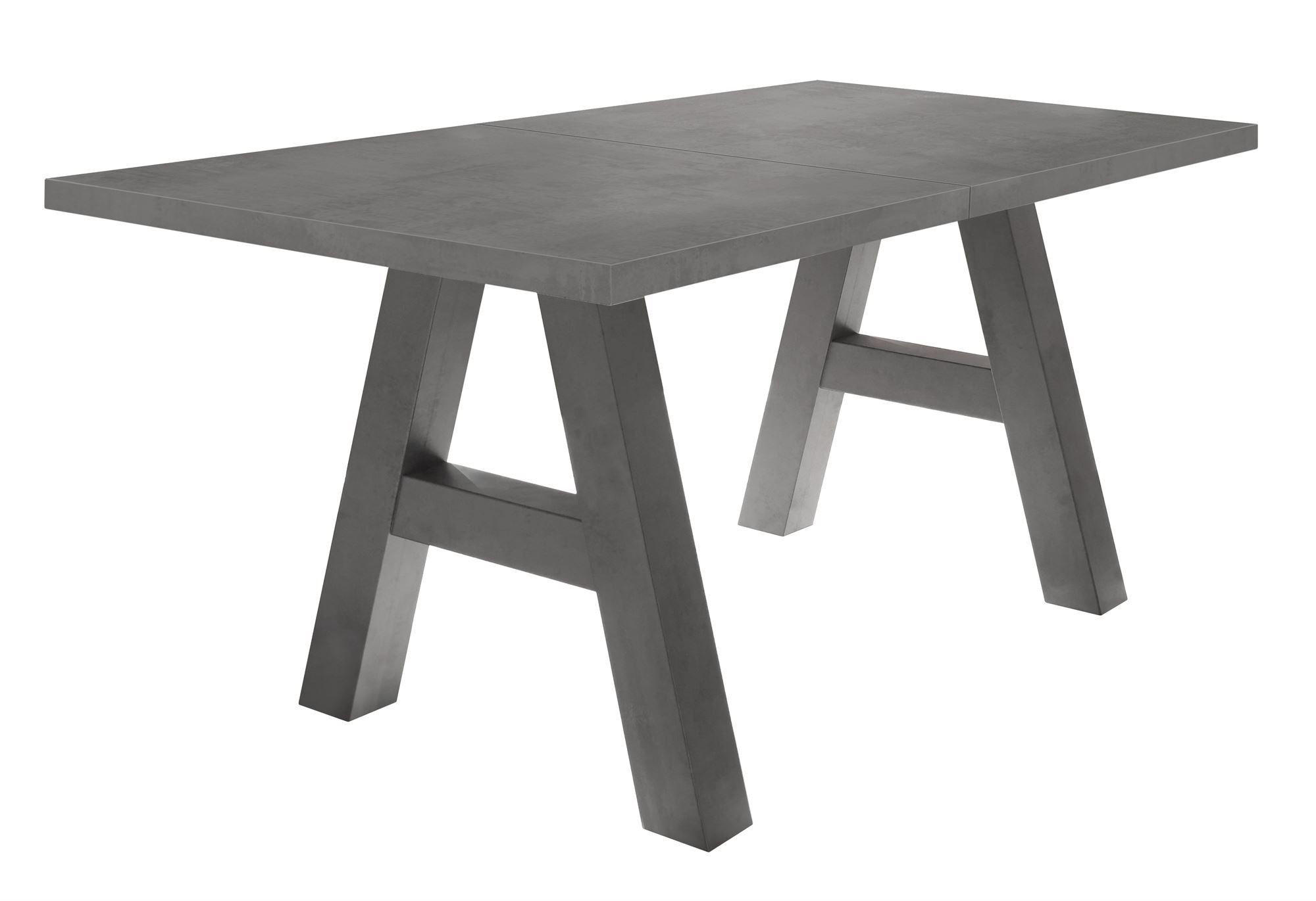 58aufmkessel Esstisch Grau 90x75x160 cm