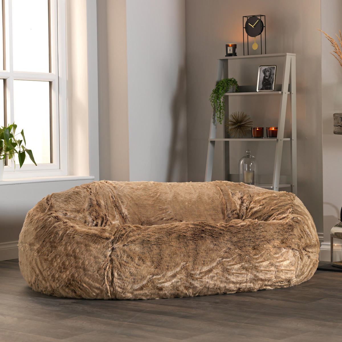 RIESENSITZSACK Cloud aus Kunstfell - Beige, Kunststoff (160/45/130cm) - icon