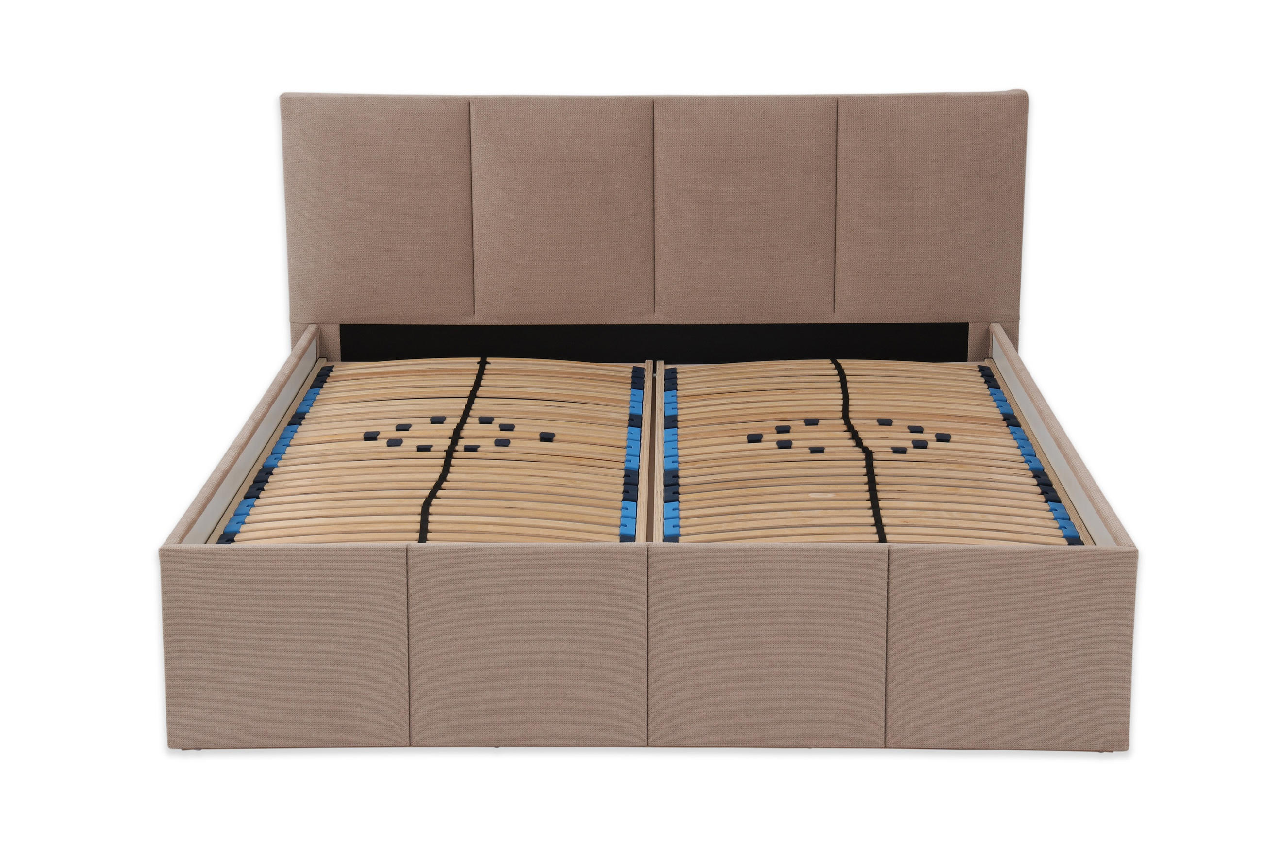 POLSTERBETT Dalas Sahara 200 x 200 x 40 cm Stauraum Mit hochwertiger Matratze H2 (bis 100 kg) und Lattenrost - Sahara, Holz (200/200cm) - Halmon Schlafkomfort Betten 