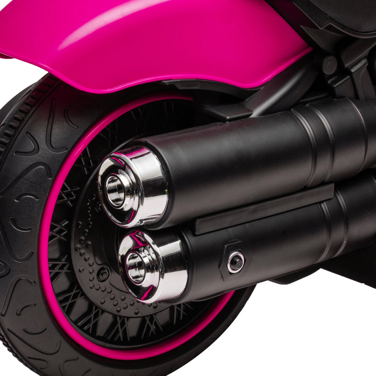 ELEKTRO-KINDERMOTORRAD DE-06126 mit Stützrädern und Scheinwerfer Pink - Pink/Schwarz, Kunststoff/Metall (76/42/57cm) - ComfortXL